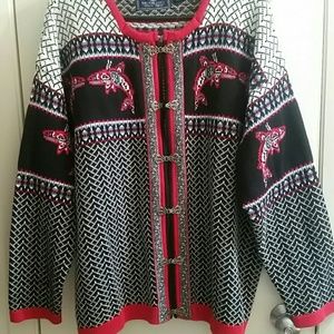 Northern Lights zip-up sweater